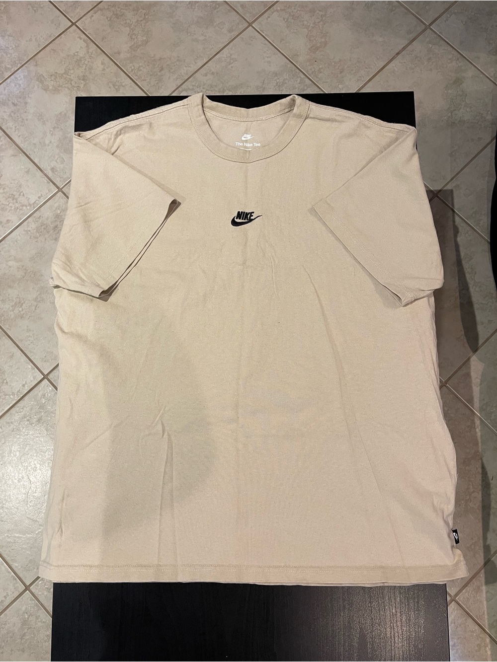 Nike Men's Tan Mini Swoosh Short Sleeve Tee